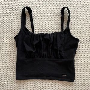 Hollister Black Ruched Tank Top